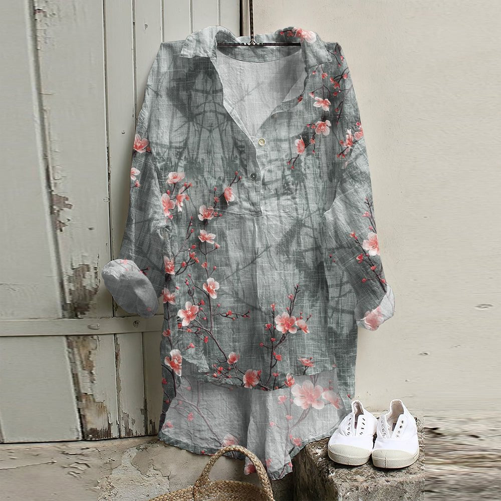Floral Pattern 3D Personalized Long Sleeve Vest Girls Summer Loose Style