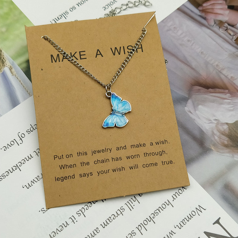 Simple Clavicle Chain Alloy Butterfly Jewelry