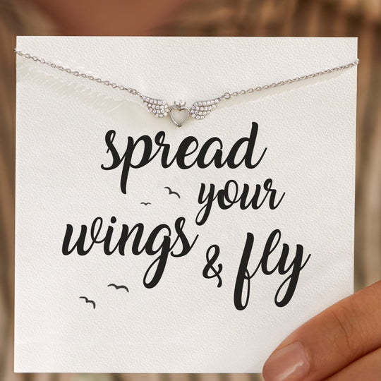 Silver Flying Wings Angel Wings Necklace
