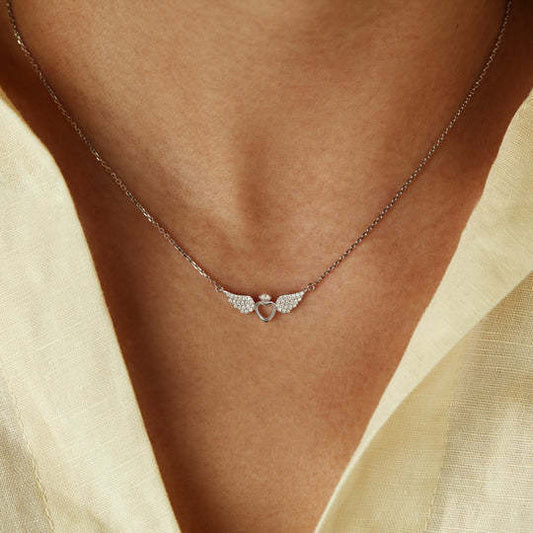 Silver Flying Wings Angel Wings Necklace